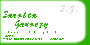 sarolta ganoczy business card